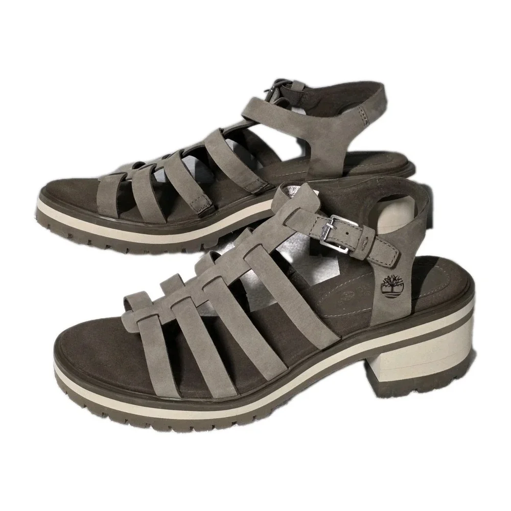 Timberland Women's Size 9.5 Violet‎ Marsh Fisherman Sandals Olive Green Leather